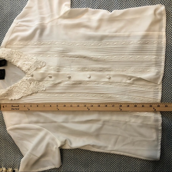 Laura Scott Vintage White Peter Pan Collar Blouse - Picture 11 of 13